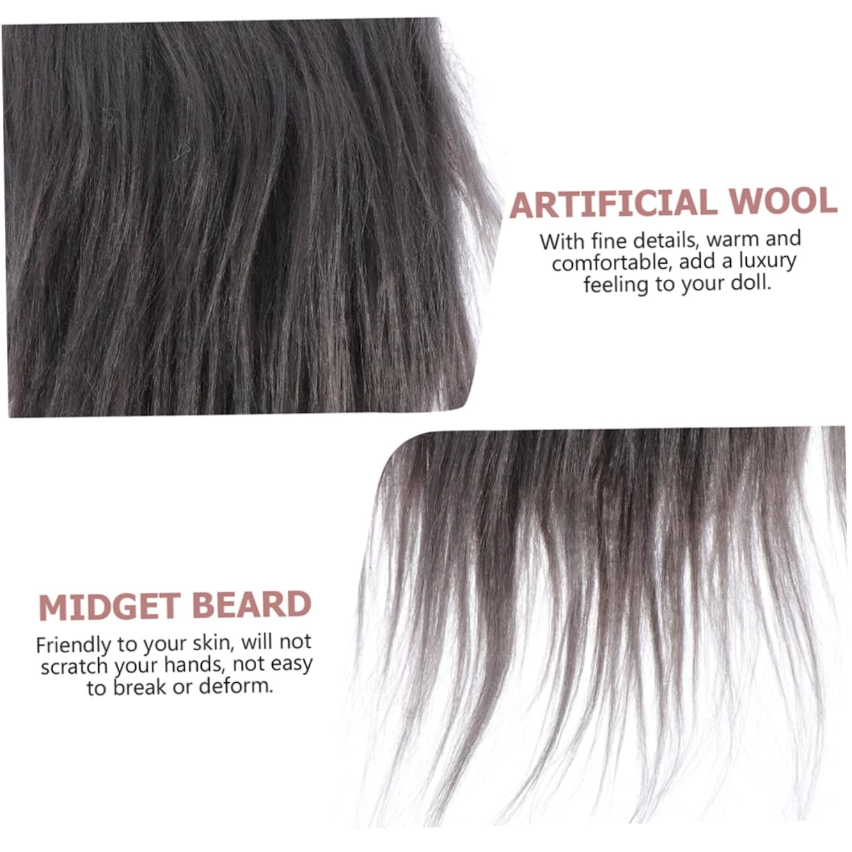 Faux Fur Beard - 18.00X9.00X0.50cm 12 Mens