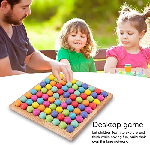 Wooden Bead Puzzle - 20*20*1cm 80 colorful beads