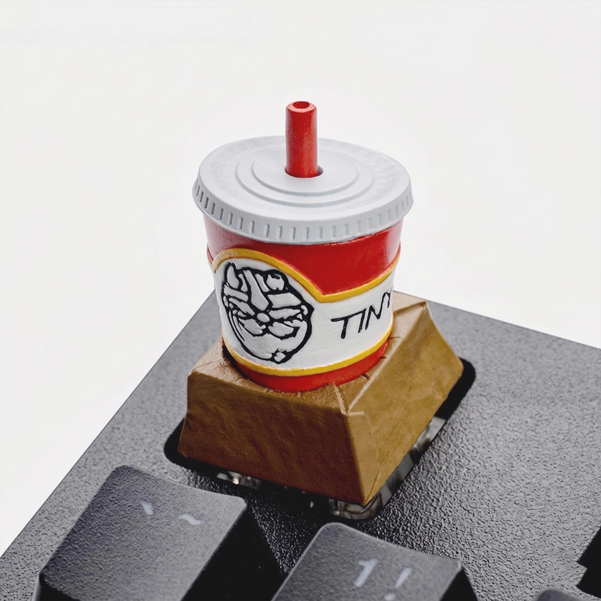 PFSLKXM Fast Food Artisan Keycap Set - Handmade Resin Cola