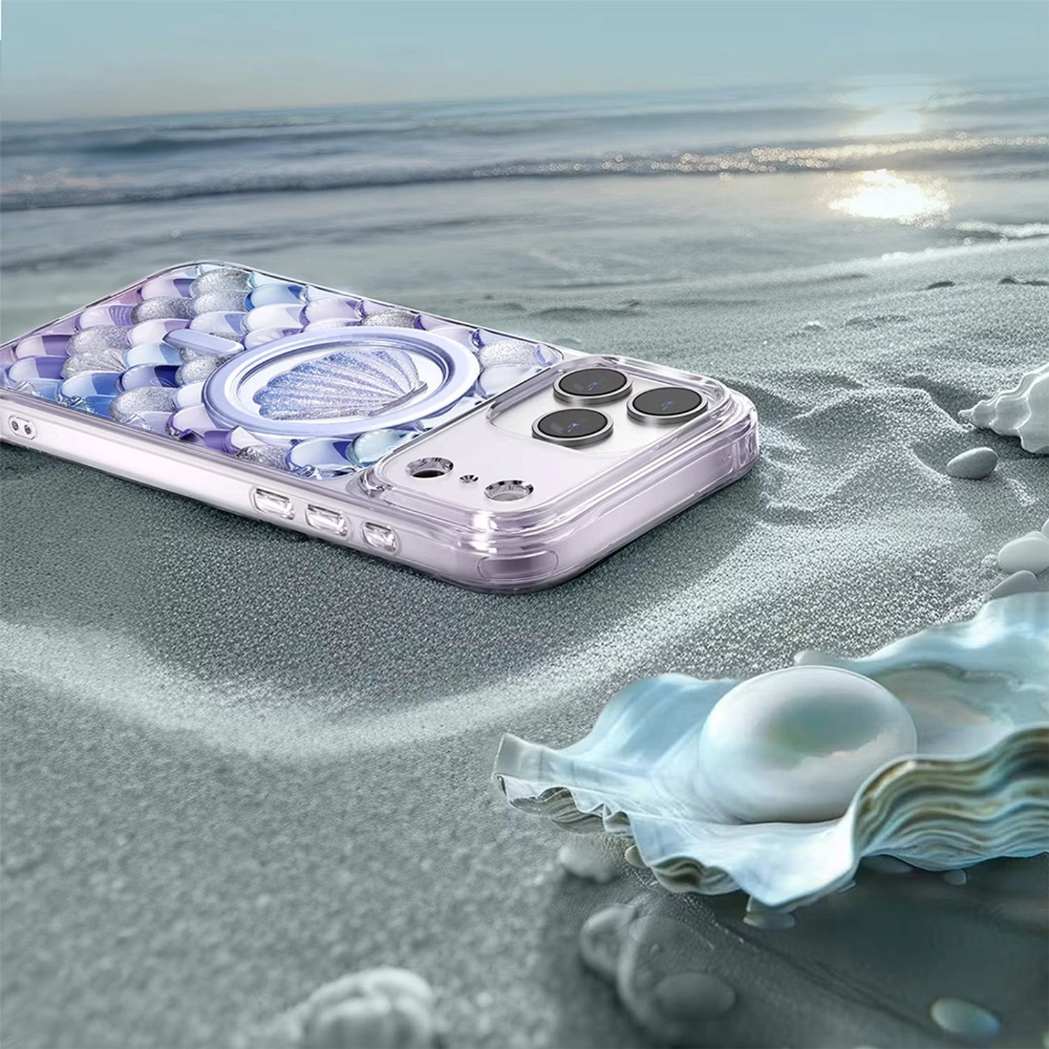 Pearl 3D Ocean Case with MagSafe for iPhone 17 Pro