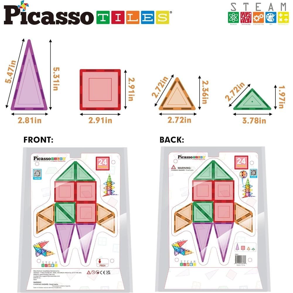 Magnetic Tiles - 24pcs