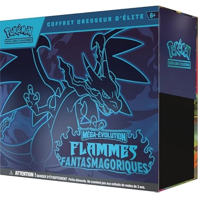 MEGA EVOLUTION ELITE TRAINER BOX - FANTASMATIC FLAMES - 1 Fully Illustrated Promo Card 9 Booster Packs