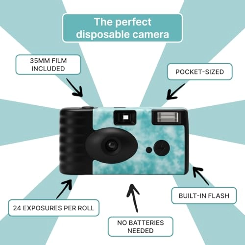 Disposable Film Camera - 35mm 24 Shots Built-In Flash