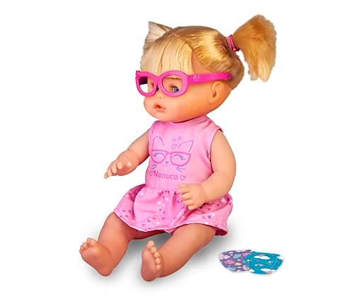 Baby Doll - Glasses Blonde hair 3 Colour Patches Ages 2+