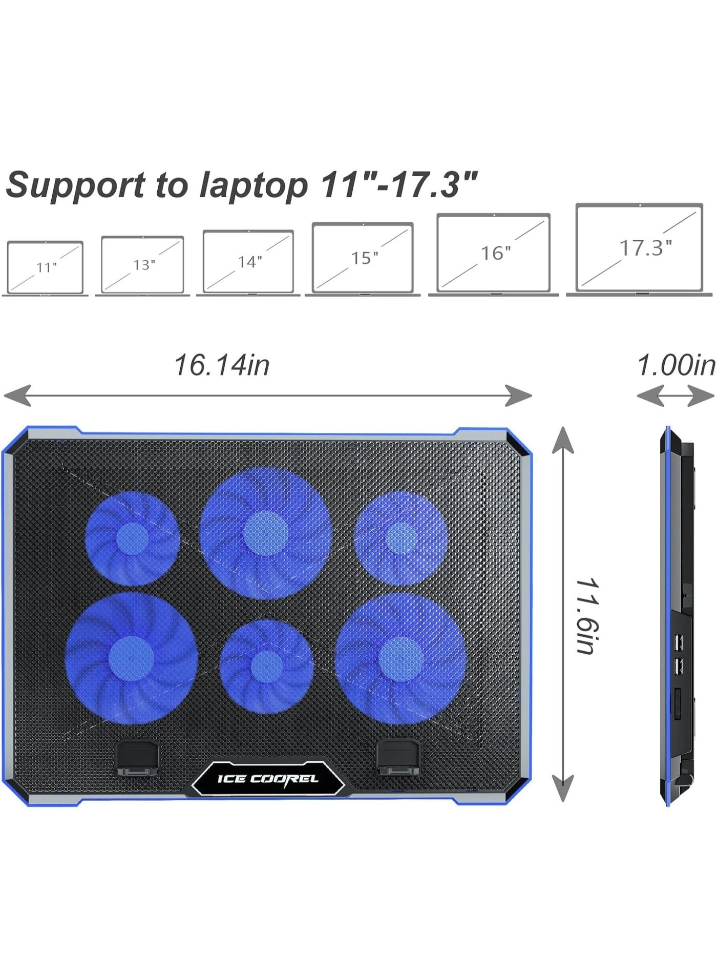 Laptop Cooling Pad - 6 fans 12-18 inch
