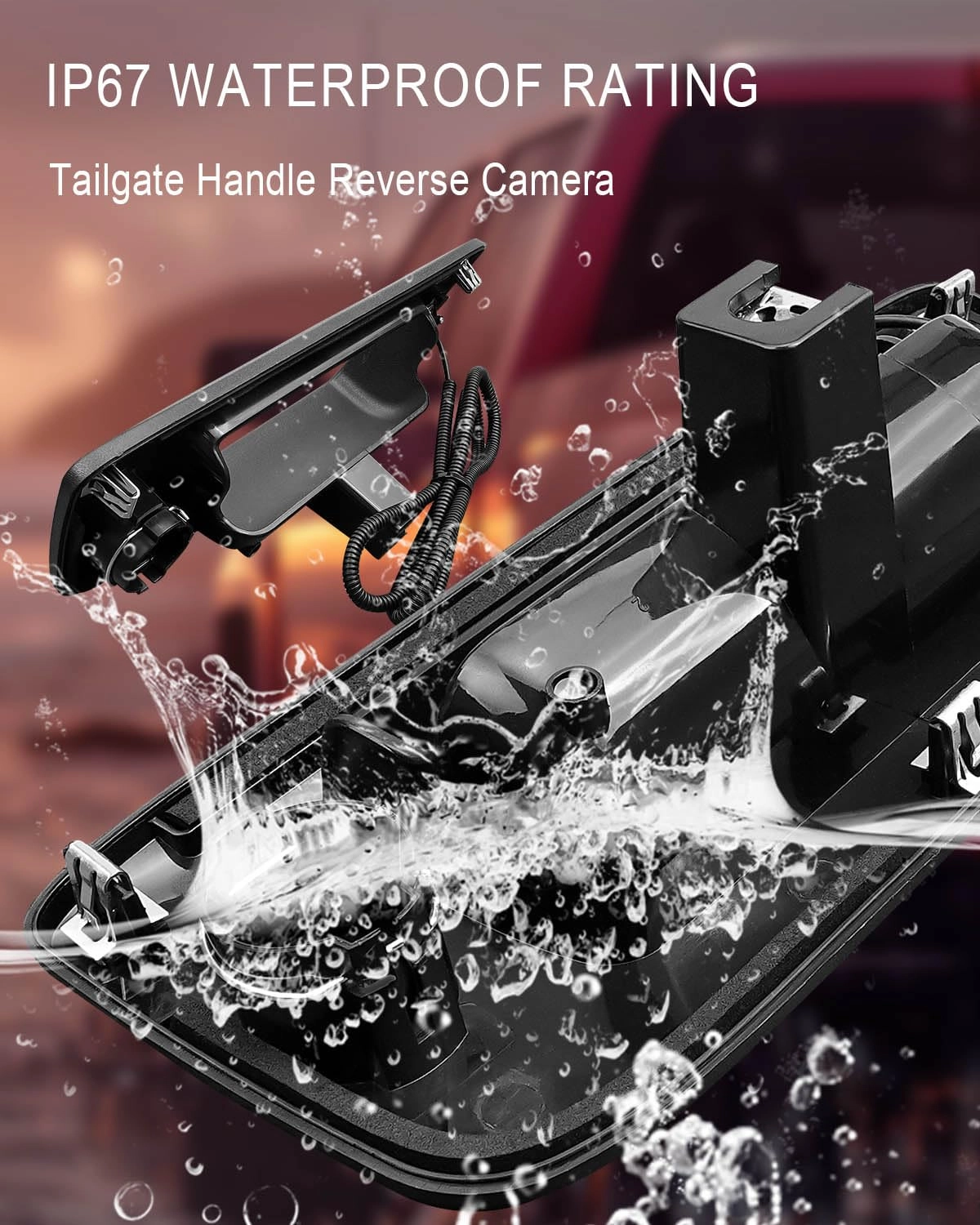 Rear View Backup Tailgate Handle Camera - 1080P