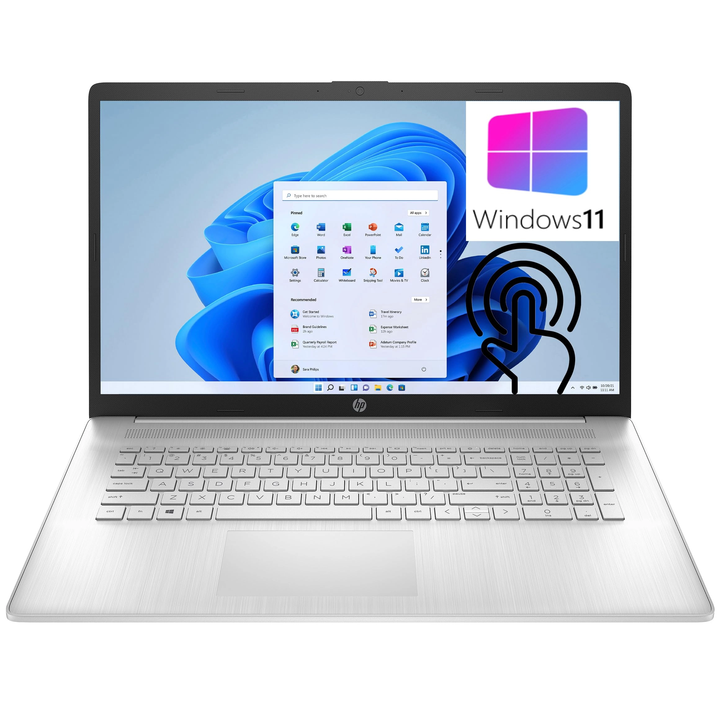 HP 17 - 17.3'' Core i5-1135G7 8GB 256GB SSD + External Hard Drive - 500GB