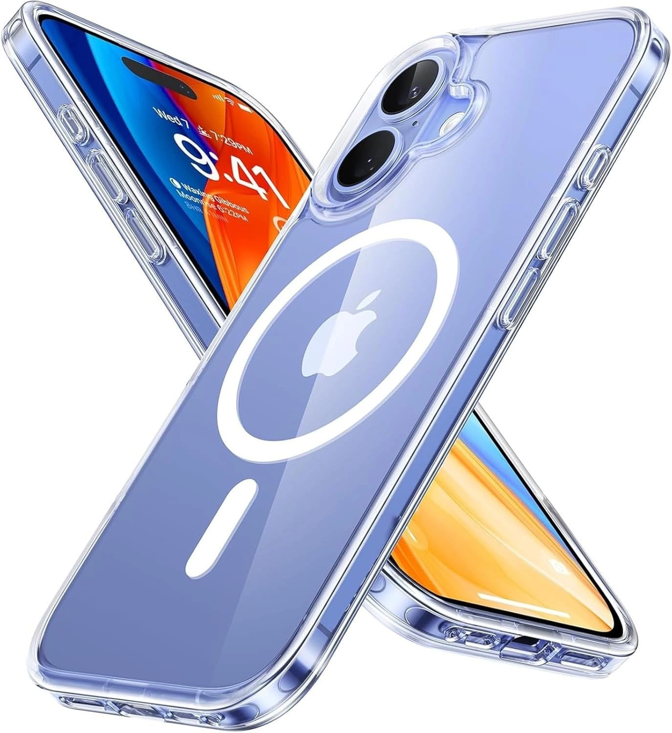 Muzz International Magnetic Phone Case for IPhone 16 Plus - Clear Drop Protection Slim