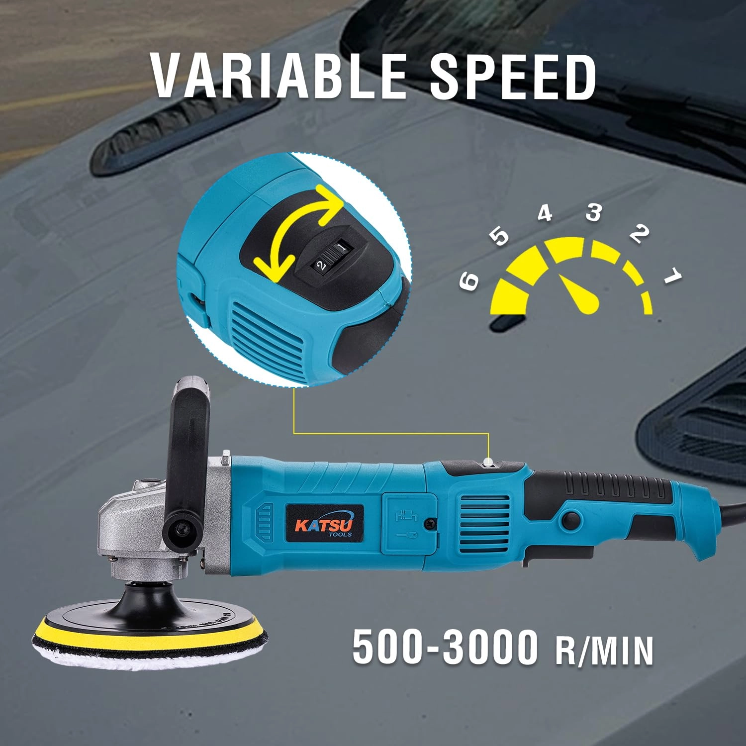 Car Polisher - 1200W 150mm 180mm