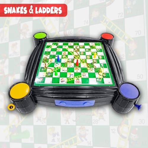 4 in 1 Family Board Games Set - Chess Checkers Ludo
