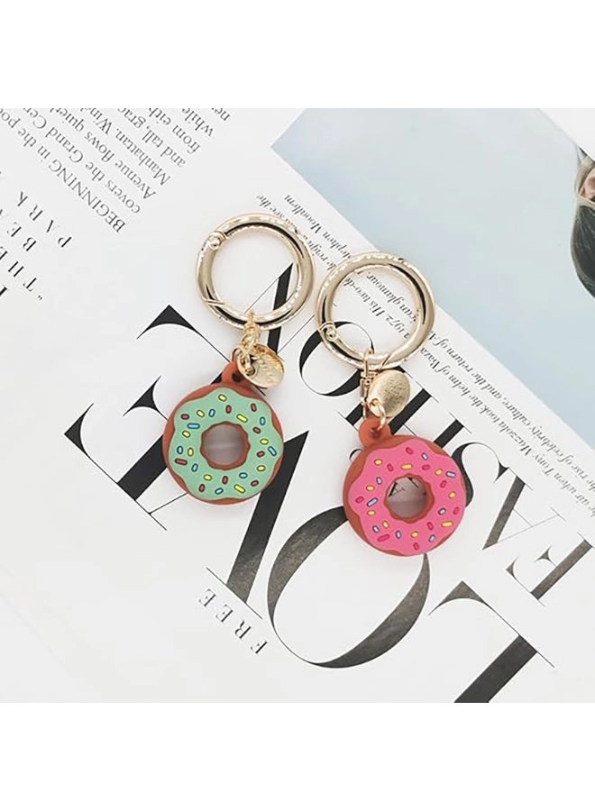 2 Pack Silicone AirTag Case - Cute Donut Design