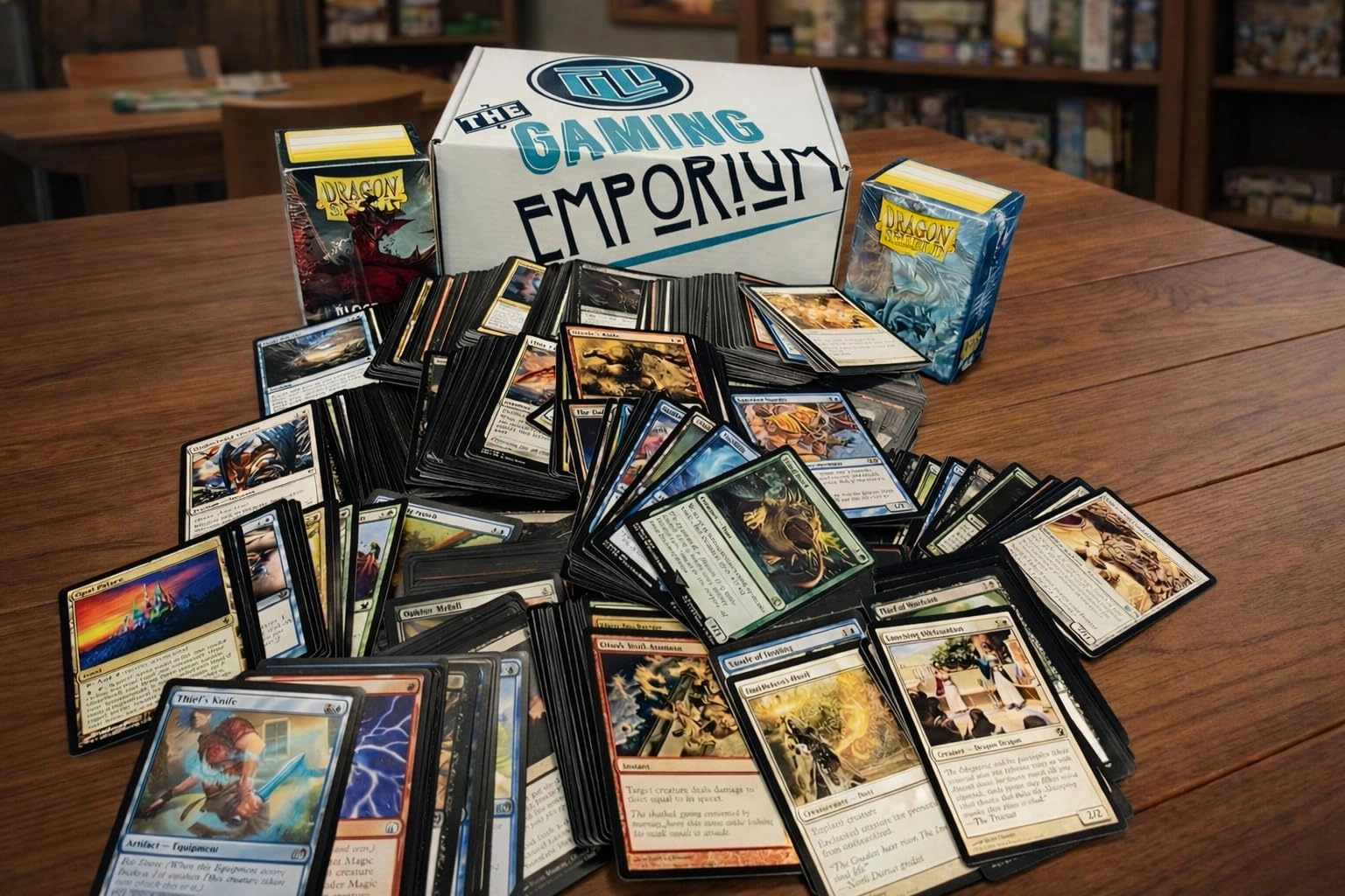 The Gaming Emporium Magic: The Gathering Assorted Cards - 1000pcs + Matte Sleeves 100ct + Storage Box