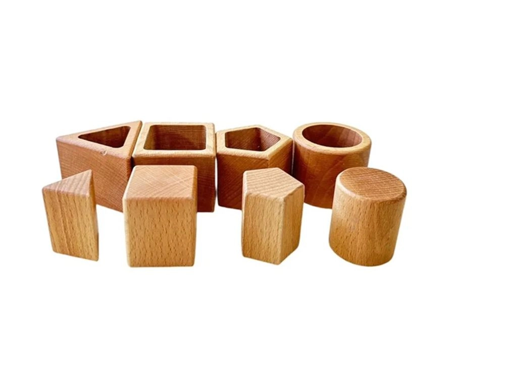 Wooden Cup Shapes - Suitable for 12 months and above 8 Pcs