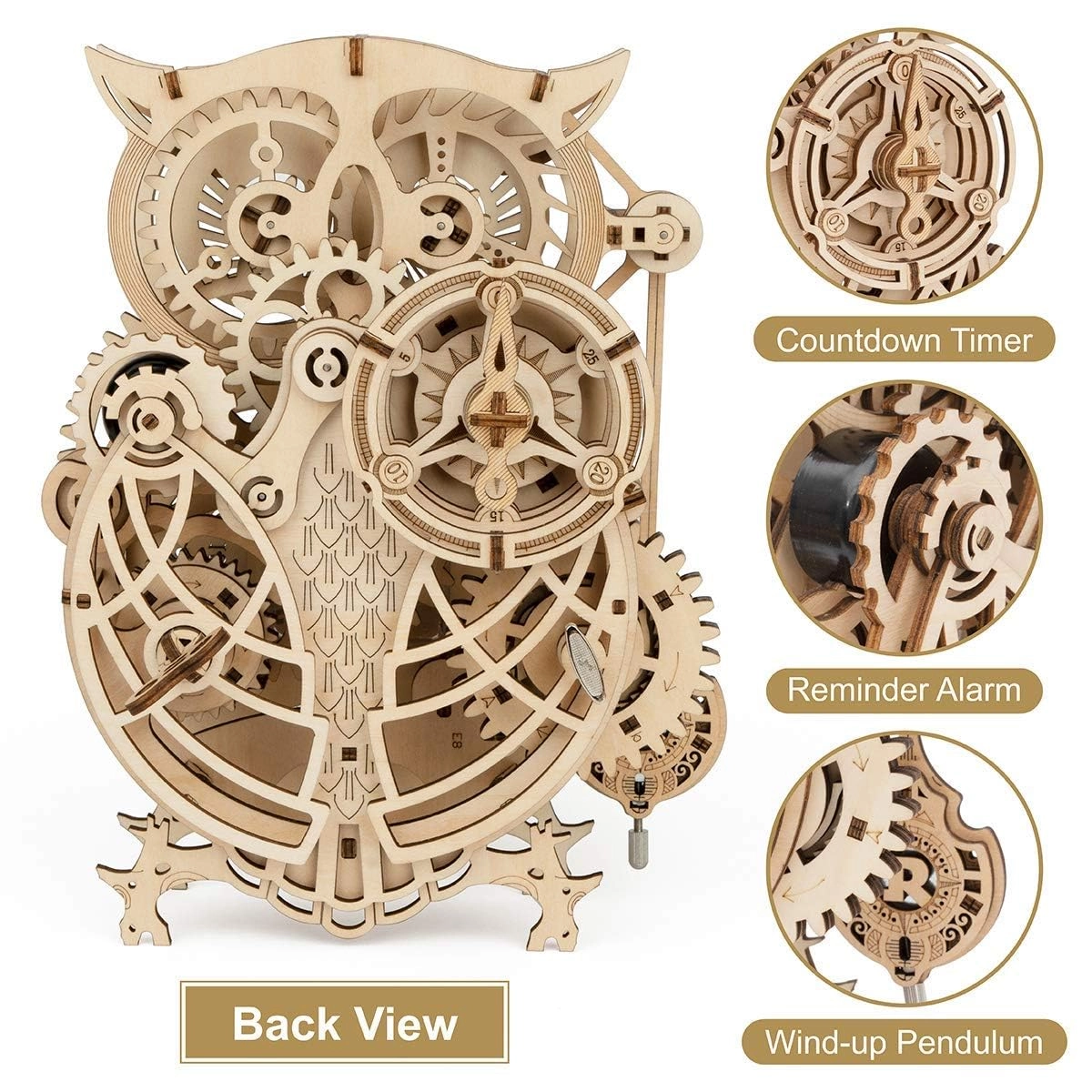 Owl Clock 3D Wooden Puzzle - 161 pcs
