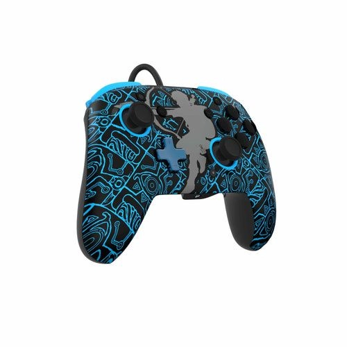 Nintendo Switch Sheikah Shoot Rematch Glow Wired Controller Black/Blue