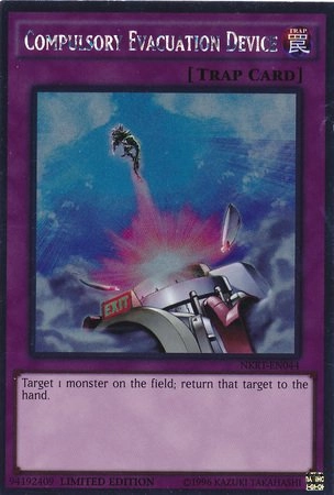 Yu-Gi-Oh! Compulsory Evacuation Device - Noble Knights of the Round Table Power-Up Pack Limited Edition Platinum Rare