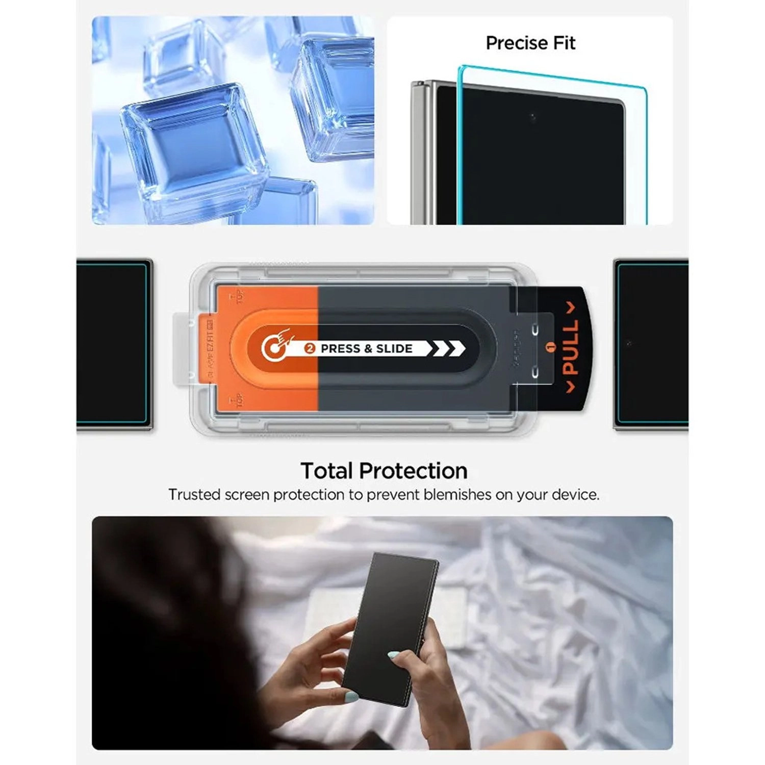 Clear Tempered Glass Screen Protector for Galaxy Z Fold7 (2-Pack)