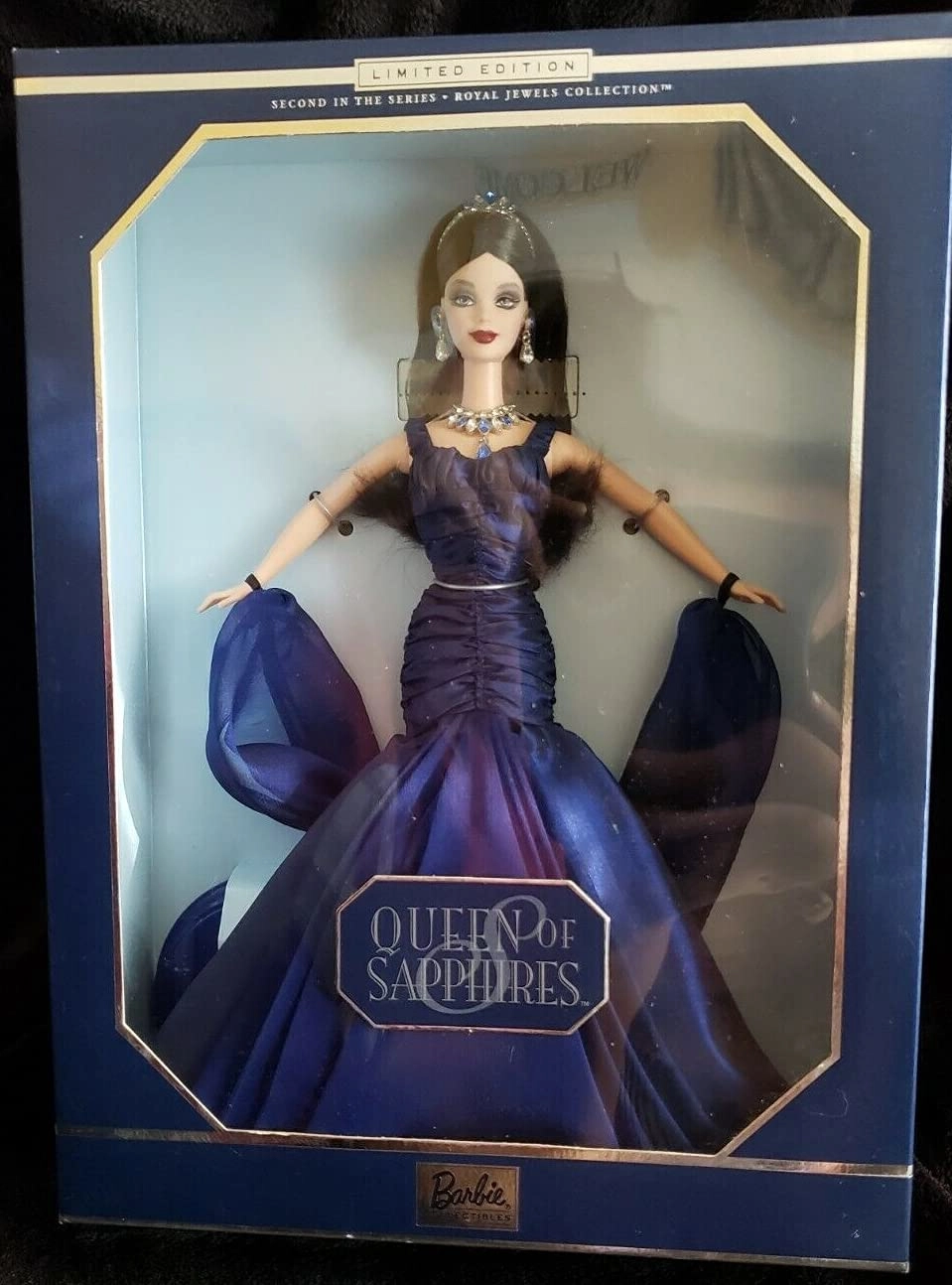 Barbie Queen of Sapphires Doll - crystal Sapphire Blue