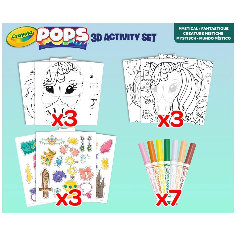 Pops 3D Dinos - 7 washable markers