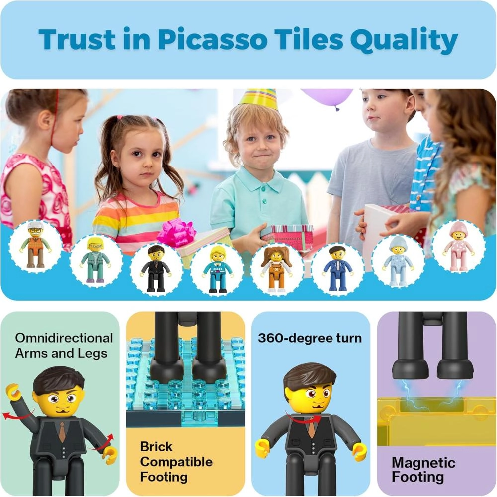 Magnetic Family Character Figures - 8pcs