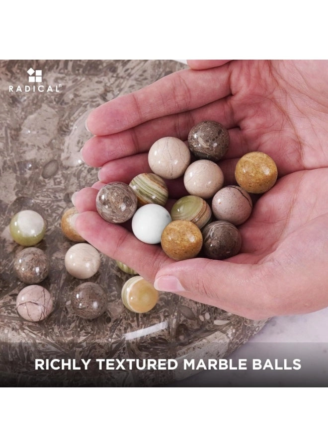 Peg Solitaire - 42 Piece Marble Oceanic