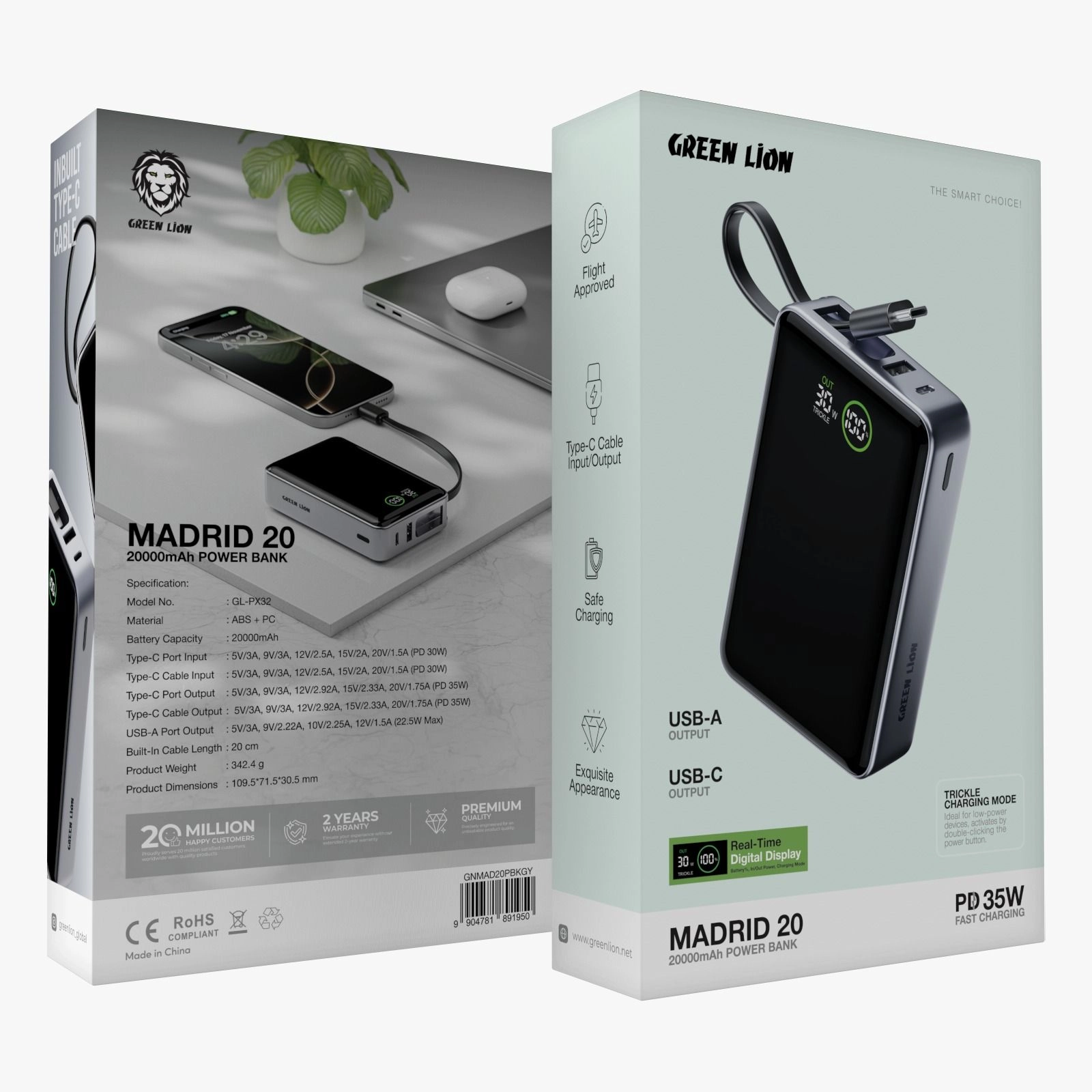 GNRET35W20BK - 20000mAh 35W