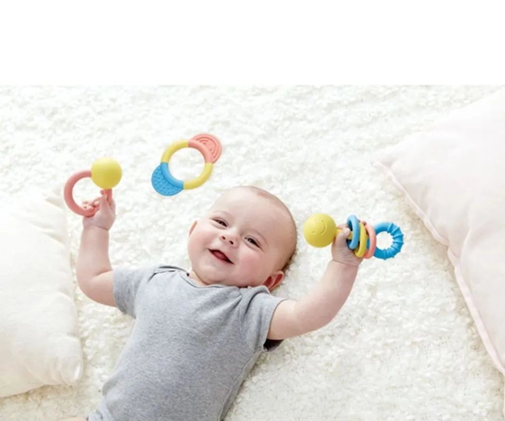 Rattling Rings Teether - rice-based material