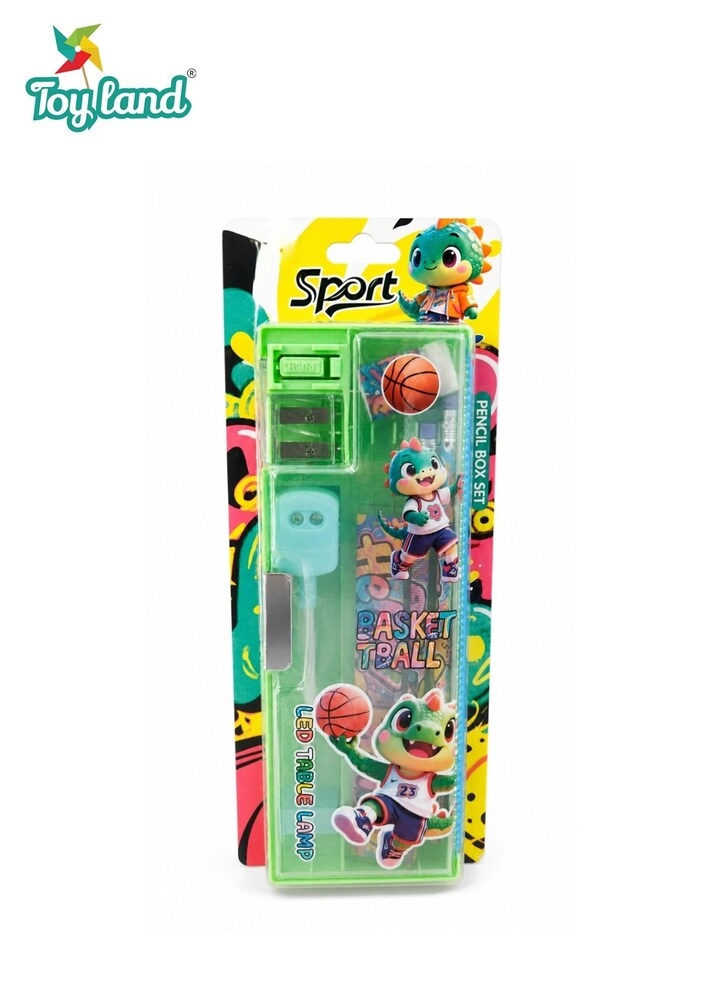 Toy Land UAE Pencil Box + LED Table Lamp + Sharpener + Stationery Accessories