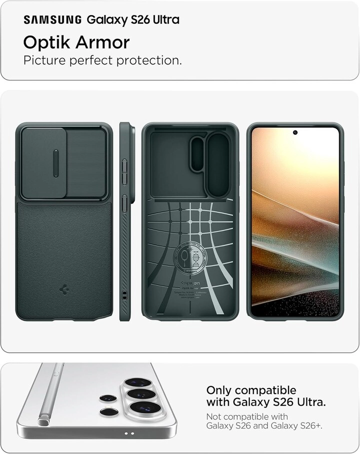 Optik Armor Case for Samsung Galaxy S26 Ultra - Polycarbonate, Thermoplastic Polyurethane