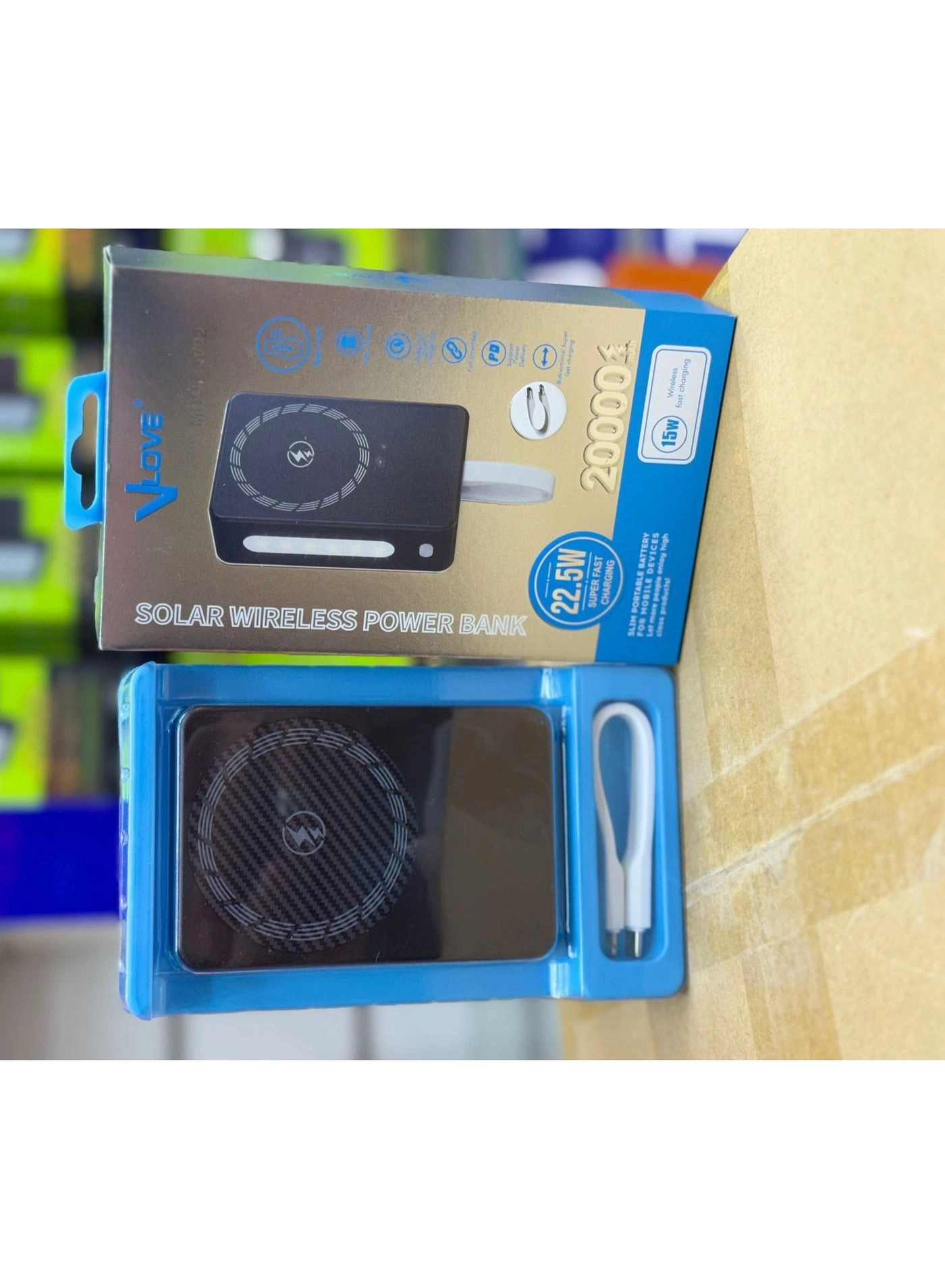VLove Solar Wireless Power Bank - 20000mAh 22.5W