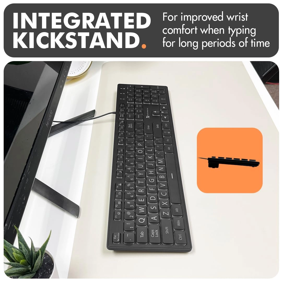 Backlit Large Print Keyboard - Full Size USB|USB-A