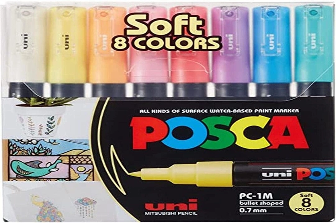 Mitsubishi Electric PC1Mc - 8 Pc Soft Colors 0.7mm