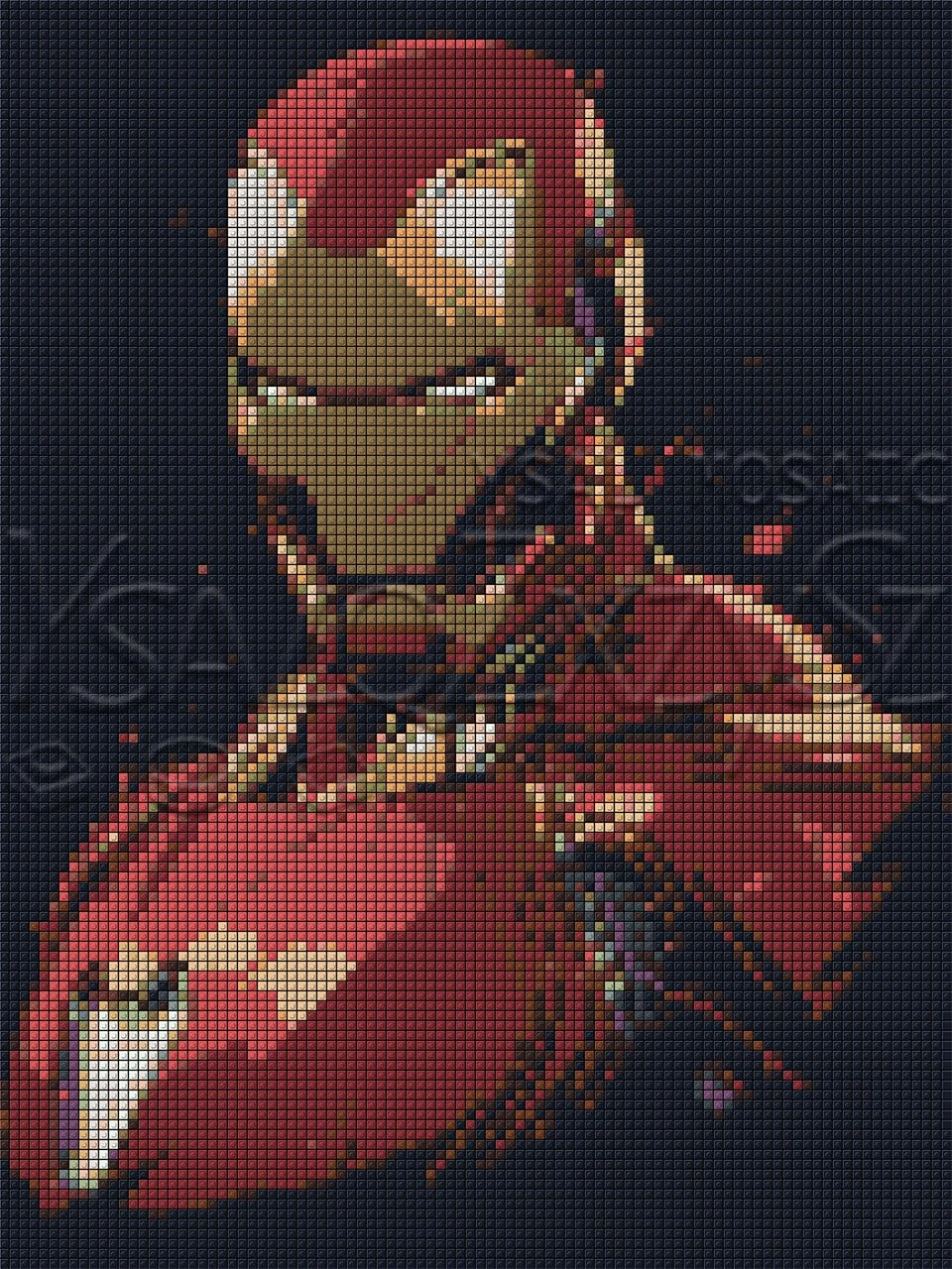 中国广东省汕头市澄海乐创玩具厂 Iron Man Pixel Art - Iron Man 12288 pcs