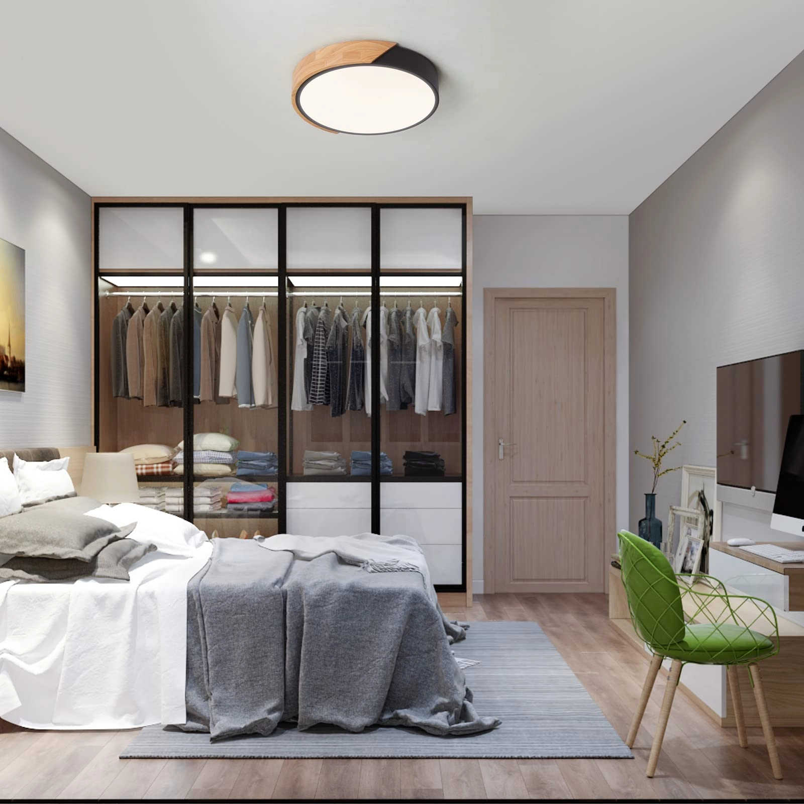 Flush Ceiling Light - 6000K 4000K 3000K Dimmable