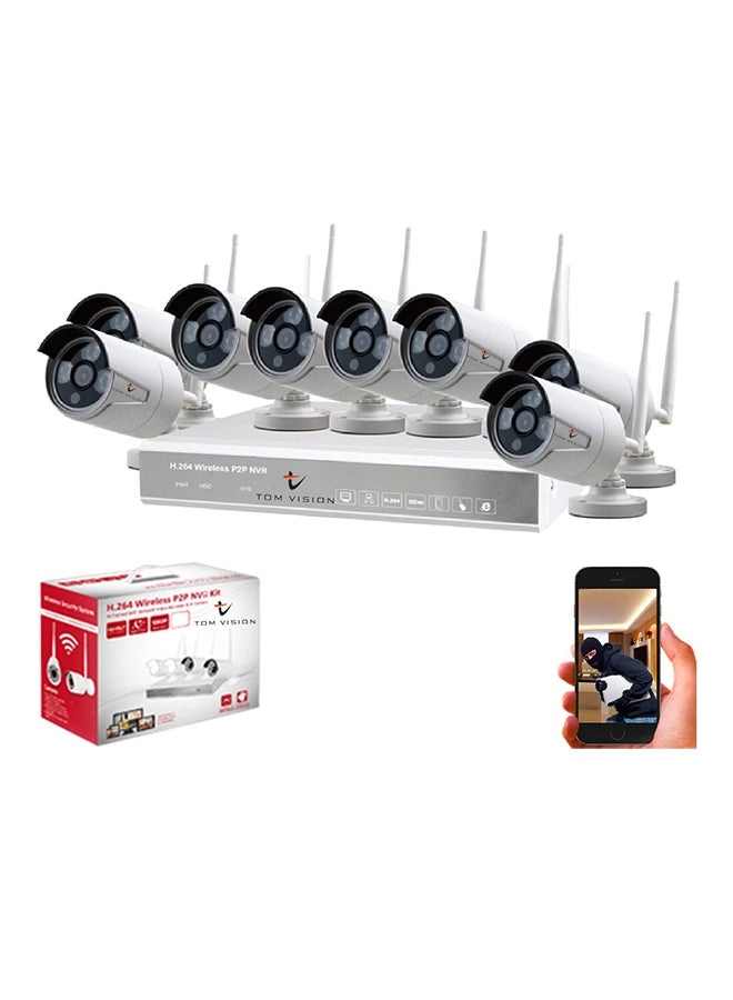 8CH-Wifi-NVR + Bullet Camera - 8 8 channels 2 MP