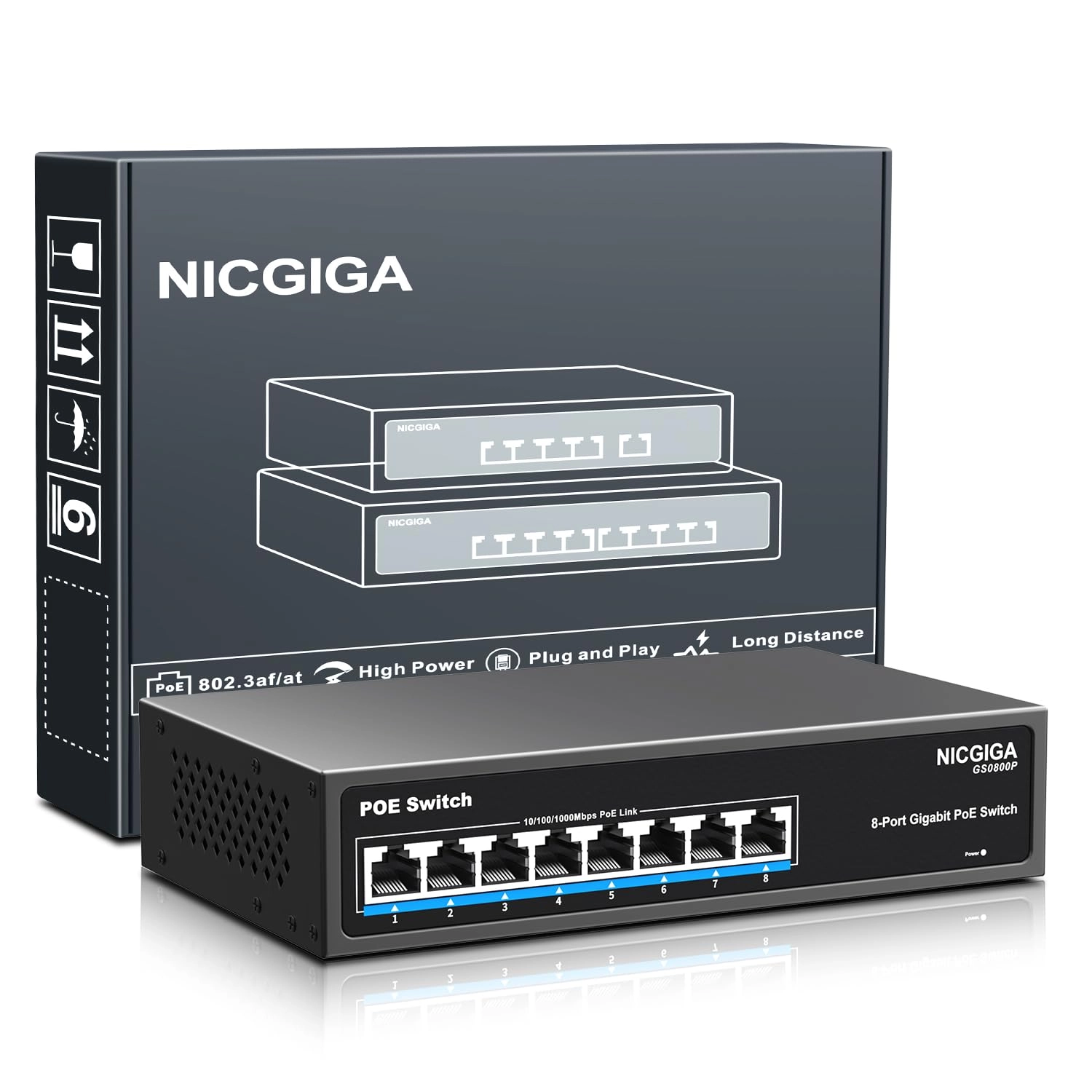 NICGIGA GS0800P 8-ports