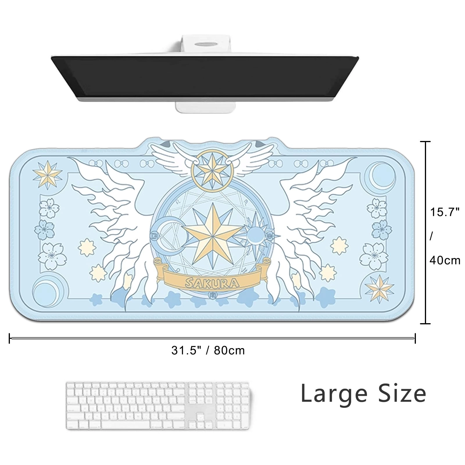 Kawaii XL Rubber Gaming Mouse Pad - 70x30 cm