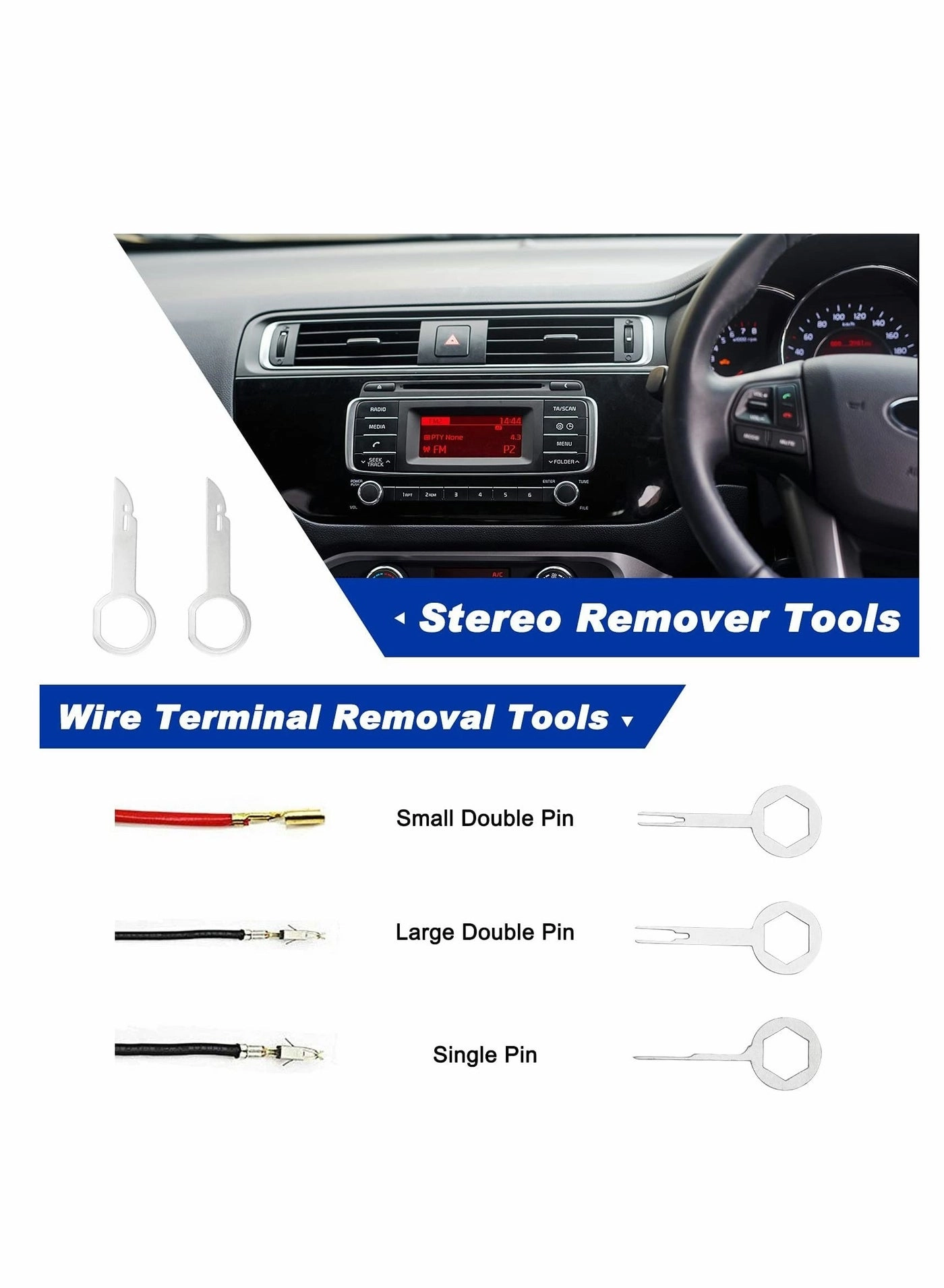 Car Audio Removal Kit - 19 Pieces Storage Bag