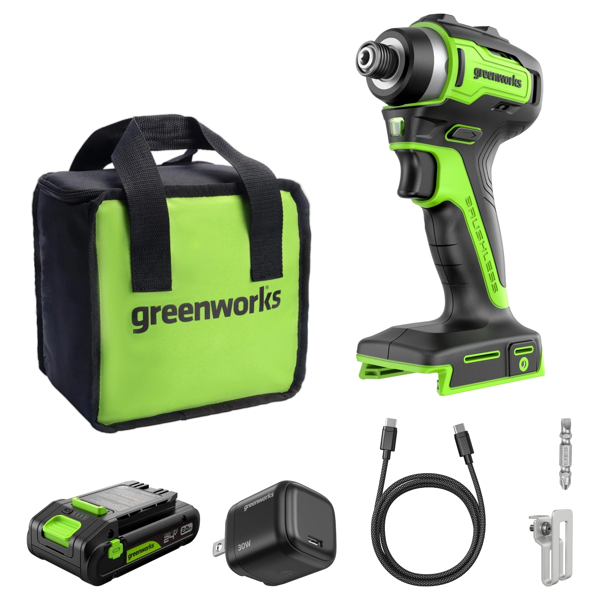 Greenworks 1950 in-lbs Impact Driver - 2Ah