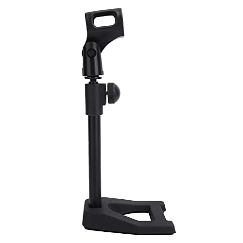 Microphone Stand - Portable Desktop Adjustable 23-28cm Black
