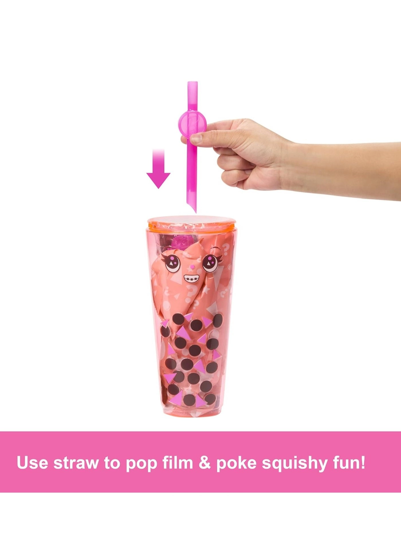 Barbie Pop Reveal Bubble Tea - Blonde with Dark Pink Highlights 8 Surprises Ages 3+