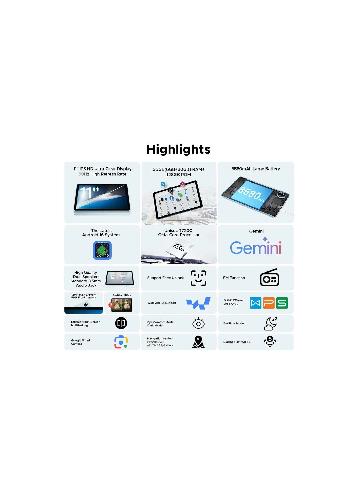 Tab A9 Pro+ - 128GB 11"