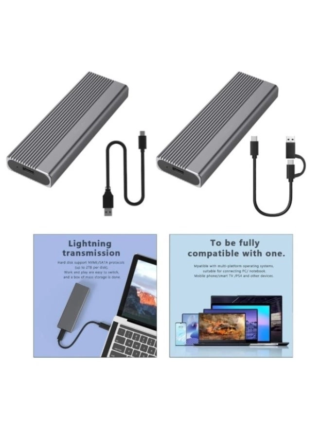 M2 NVME 2 IN 1 SSD CASE - 2230 2242 2280
