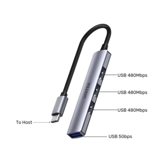 4-in-1 USB-C Hub - 4K HDMI USB 3.0