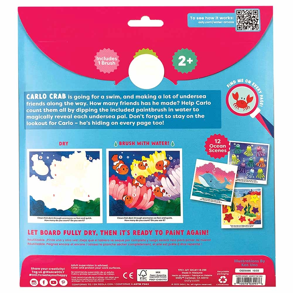 Water Amaze Water Reveal Boards Under The Sea - Suitable for 2 and up 13 pieces