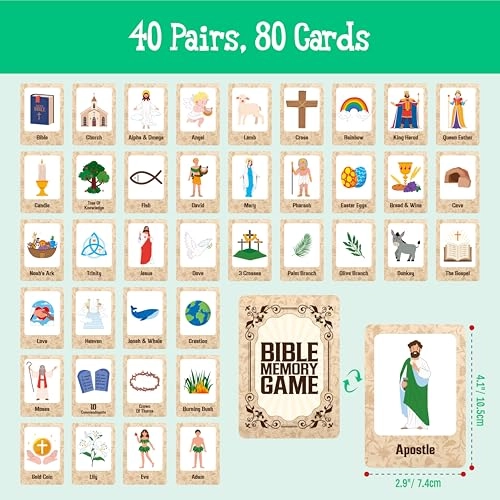 Bible-Themed Matching Game - 3+ 80 pieces