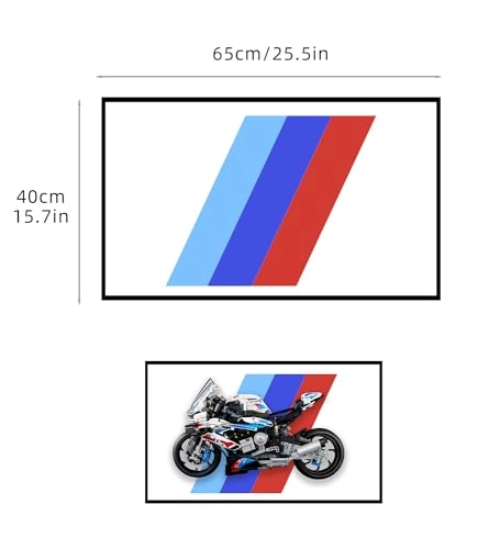 Display Wallboard for LEGO 42130 Technic BMW M 1000 RR Motorcycle Model Kit - 65X40cm