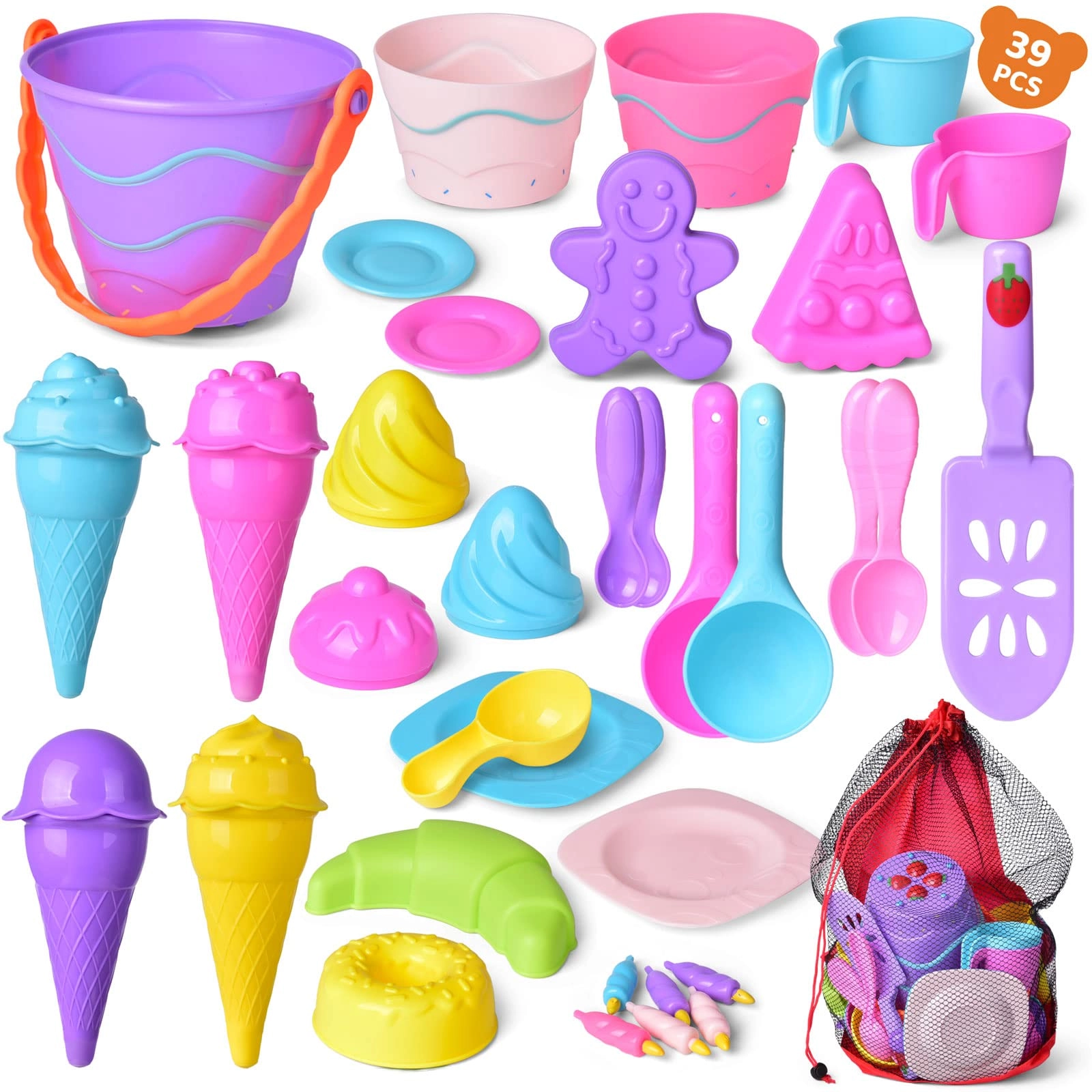 MZA STORES 39PCS Beach Toys - for Kids Sand Molds Kit