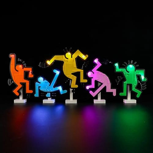 LED Light Kit for LEGO Keith Haring Dancing-Figures Set 31216 - Plastic Keith Haring 5v