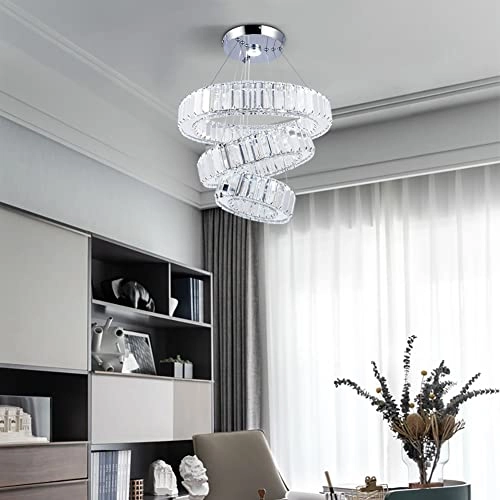 Crystal Ring Chandelier - Cool White (6000K-6500K)